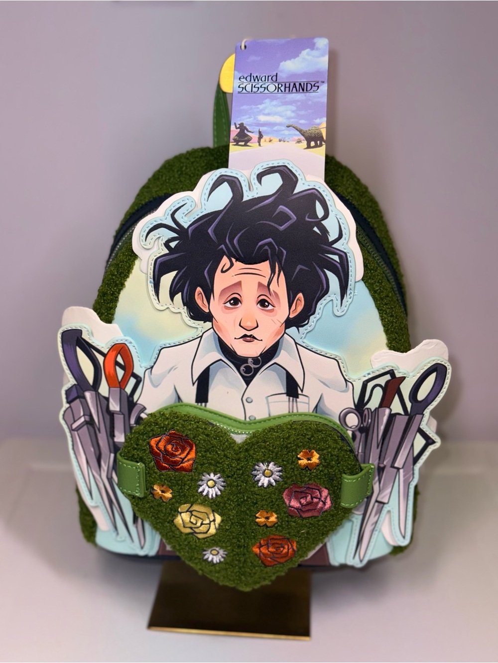 Edward Scissorhands Moss Green Heart Mini Lounge Fly Backpack